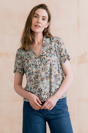Lowlands Blouse Yarrow Ocean