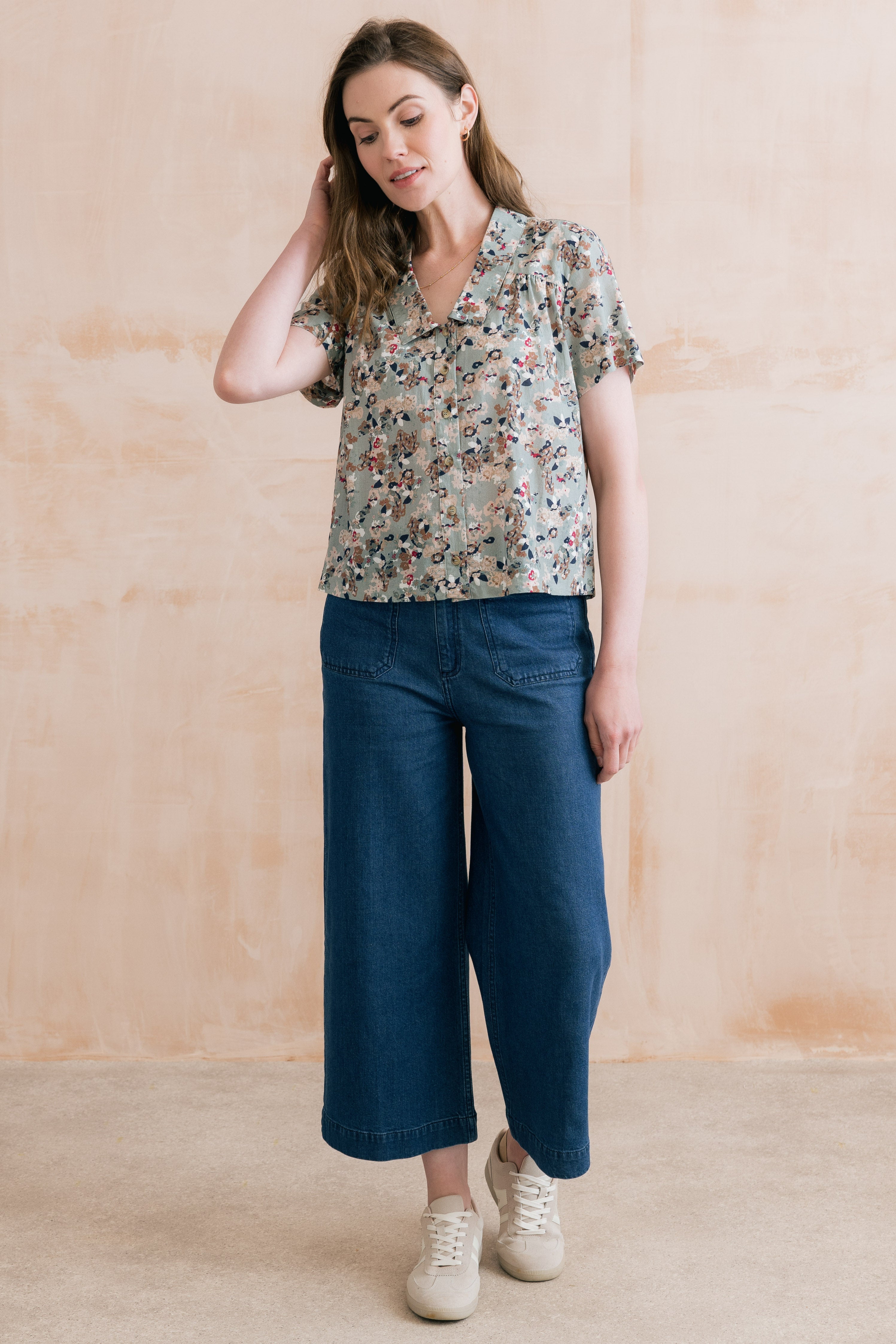 Lowlands Blouse Yarrow Ocean