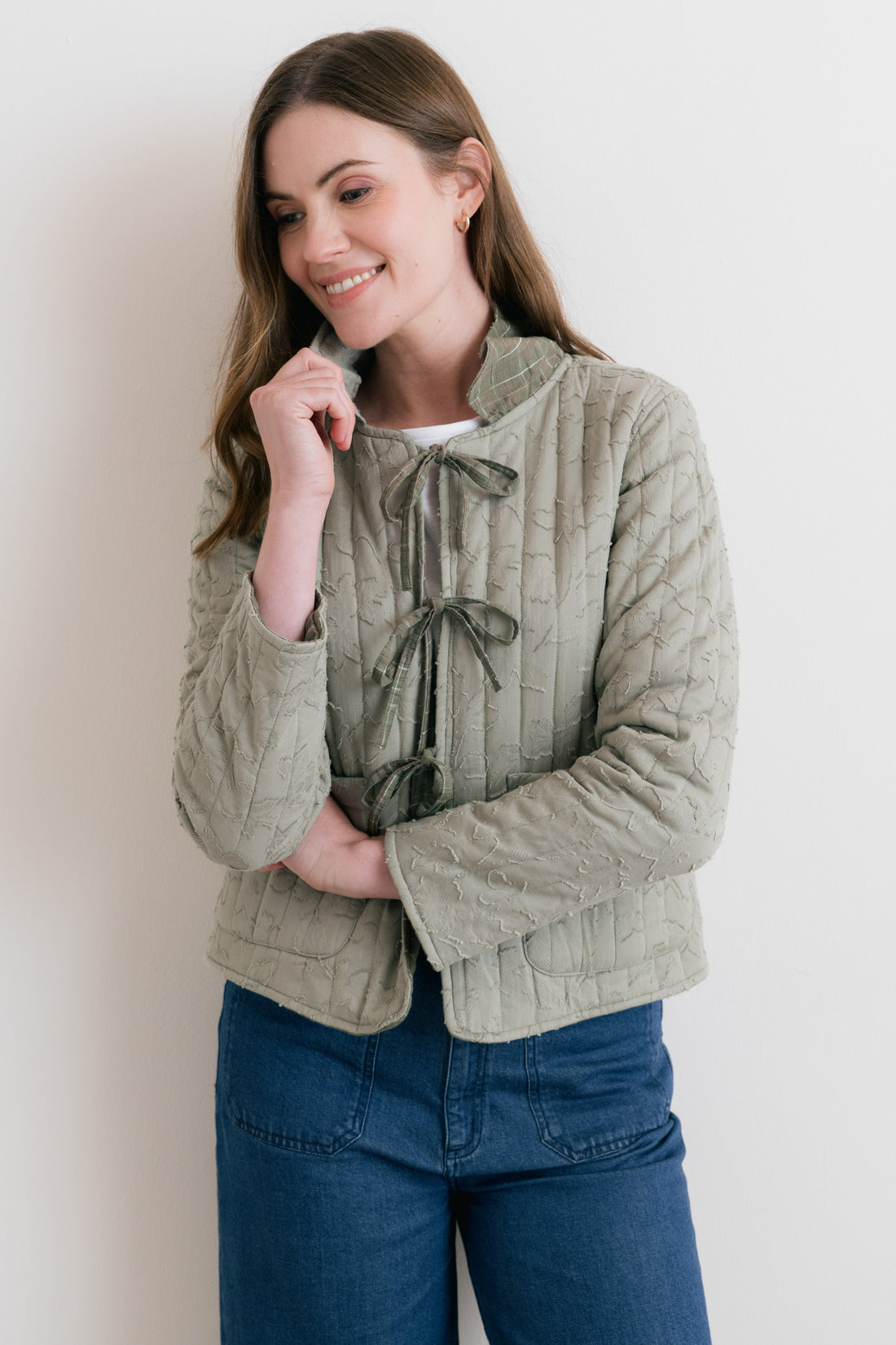 Ash Quilted Jacket Multi Colour Check Multi