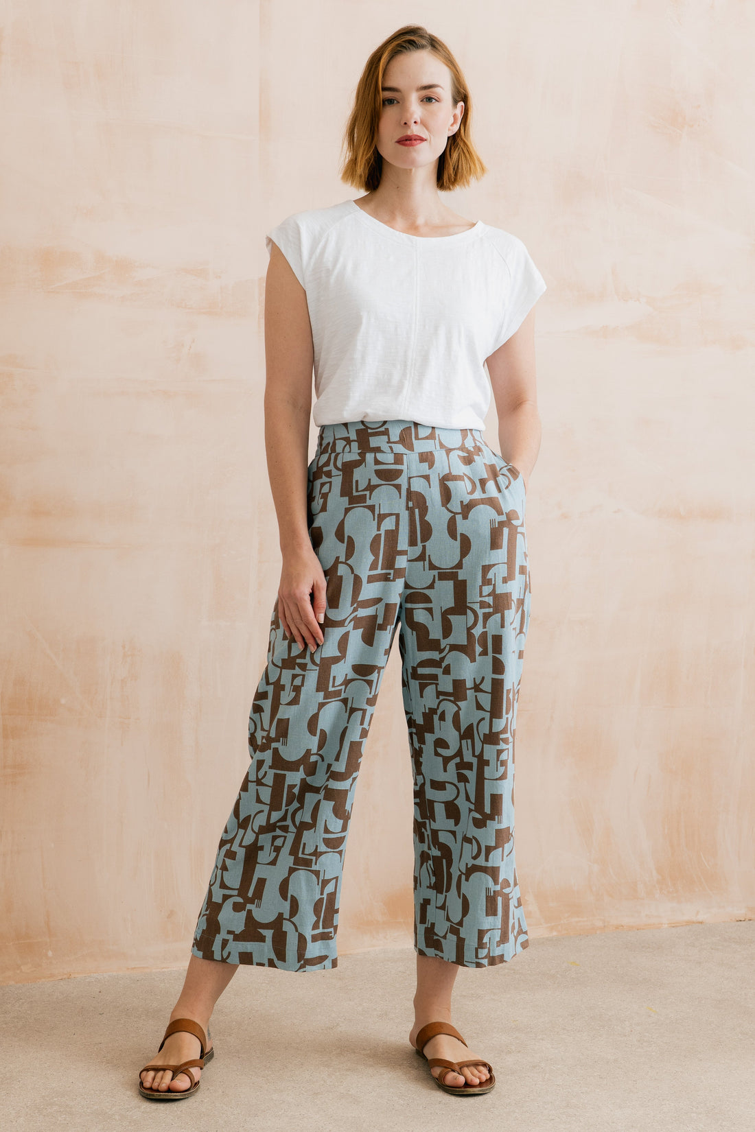 Drift Trousers Plain Seersucker Mocha