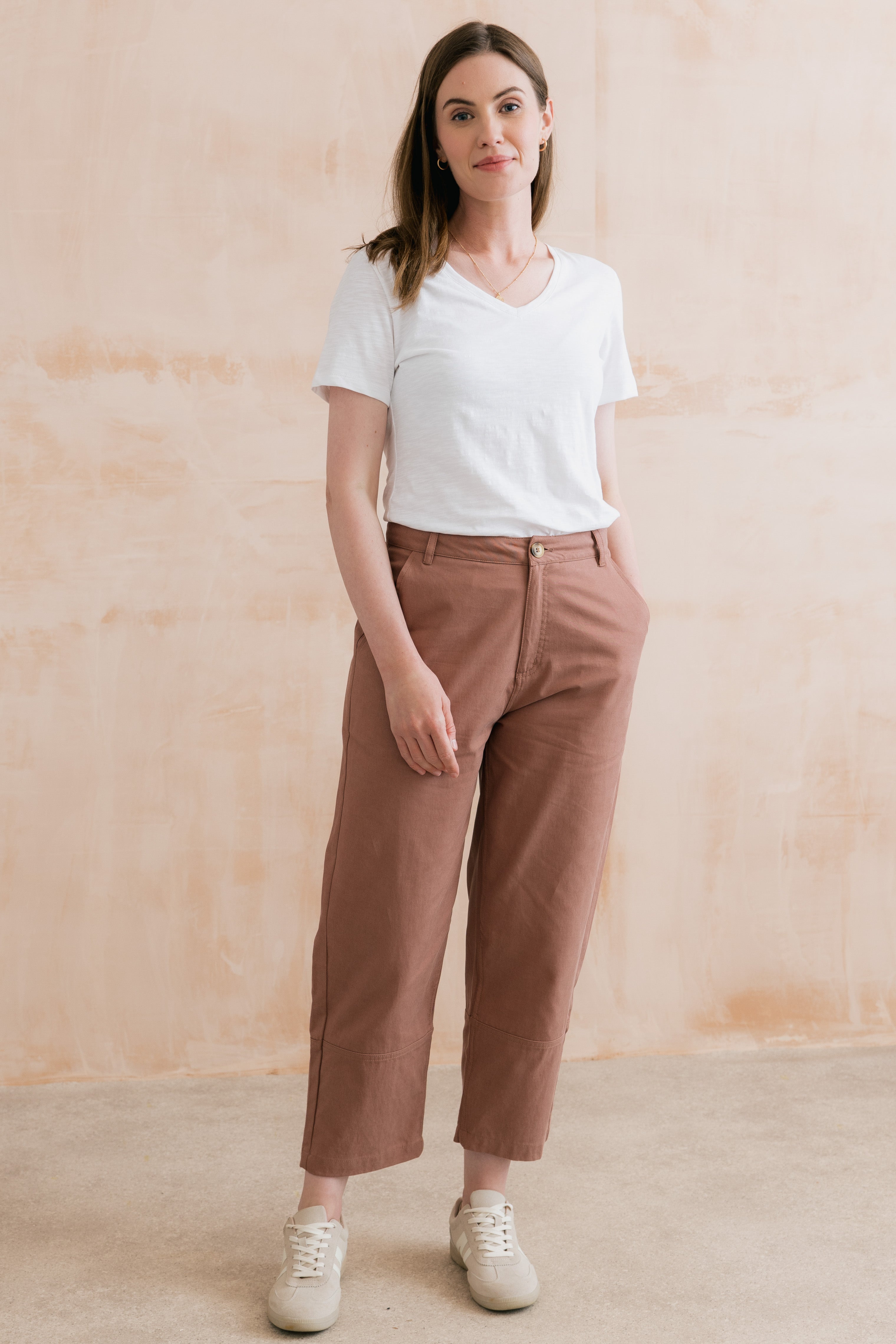Victoria T-Shirt Plain Organic Cotton Slub White