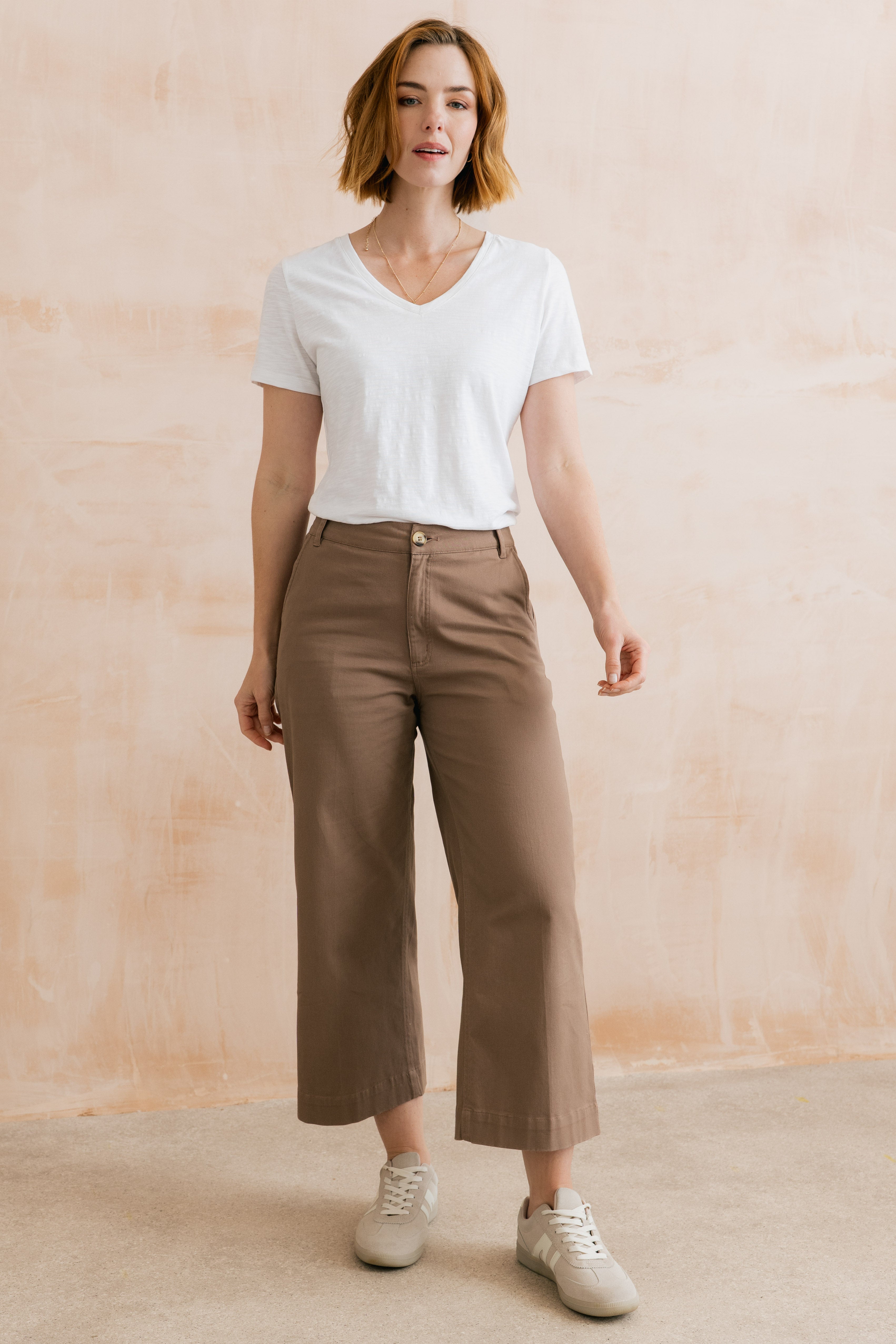 Victoria T-Shirt Plain Organic Cotton Slub White