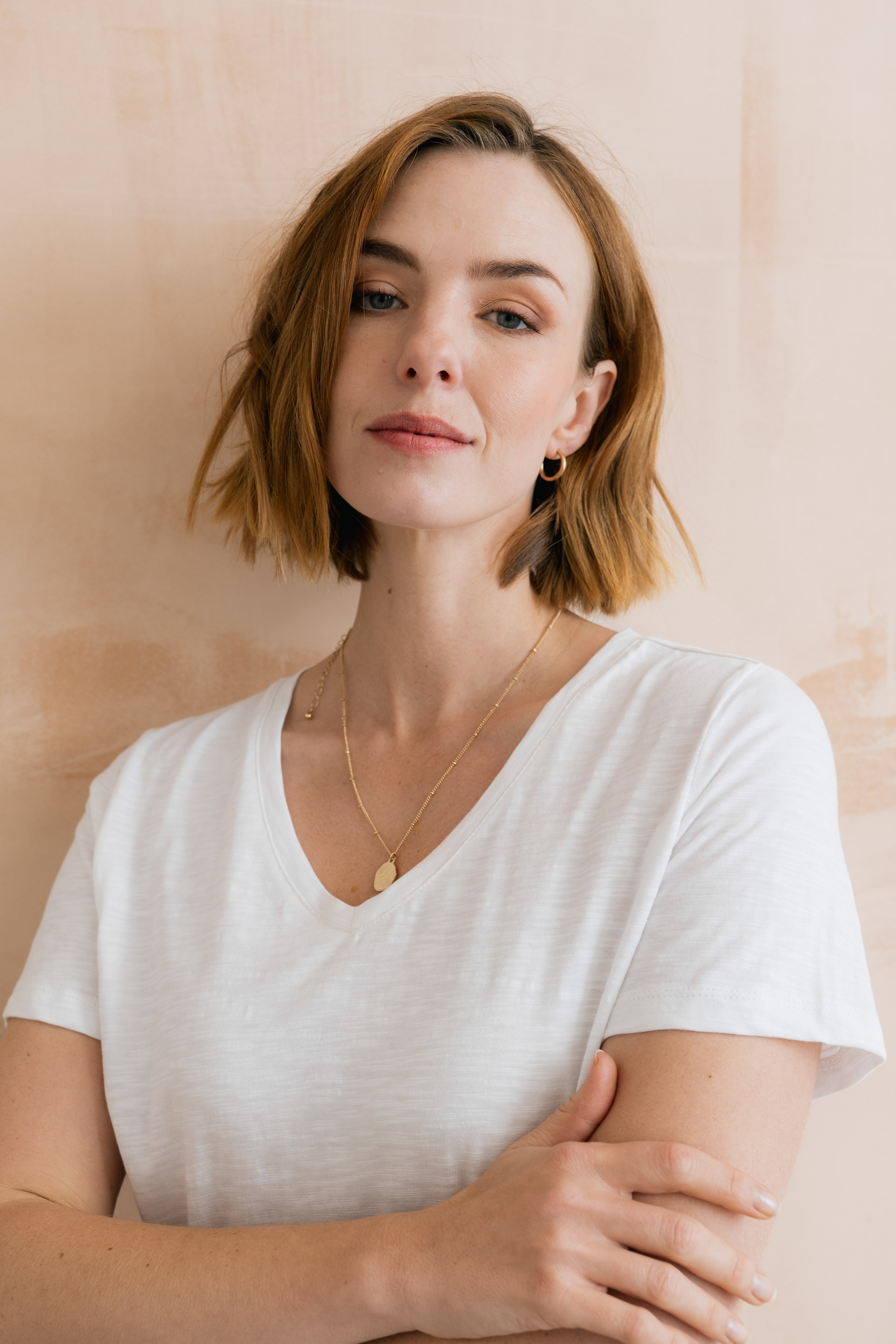 Victoria T-Shirt Plain Organic Cotton Slub White