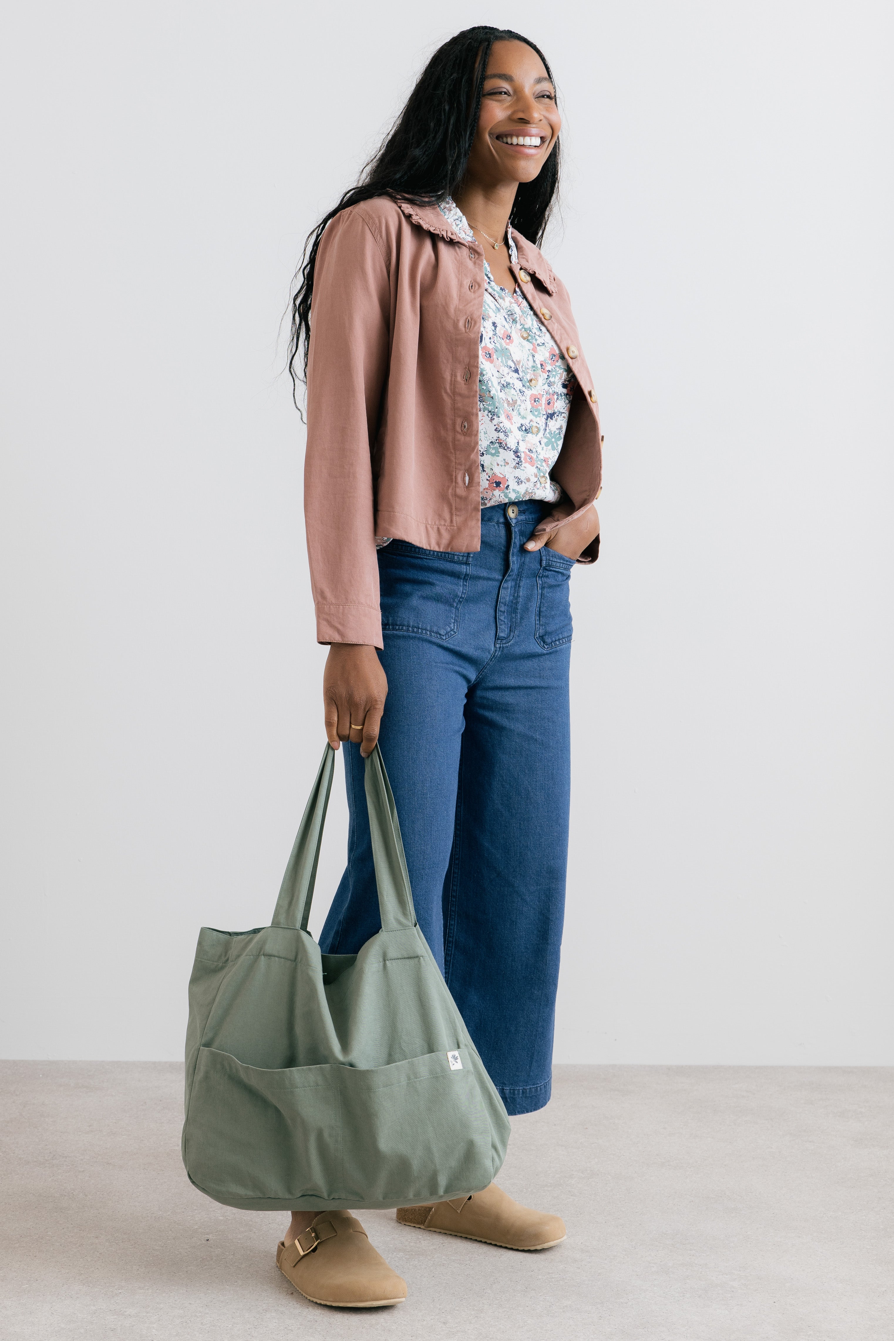 Rebecca Jacket Plain Twill Tencel Antique Pink