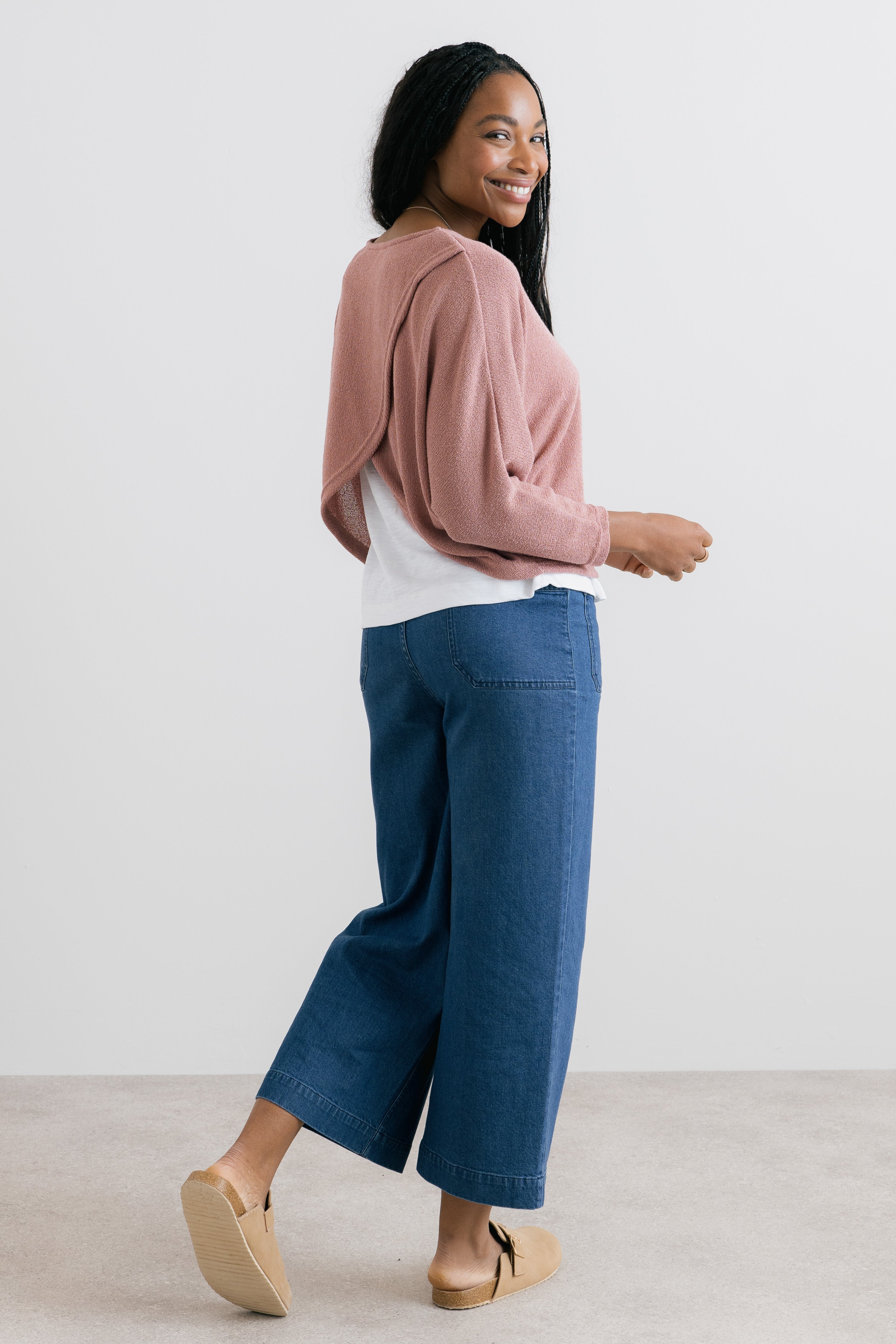 Penny Jumper Plain Knit Antique Pink
