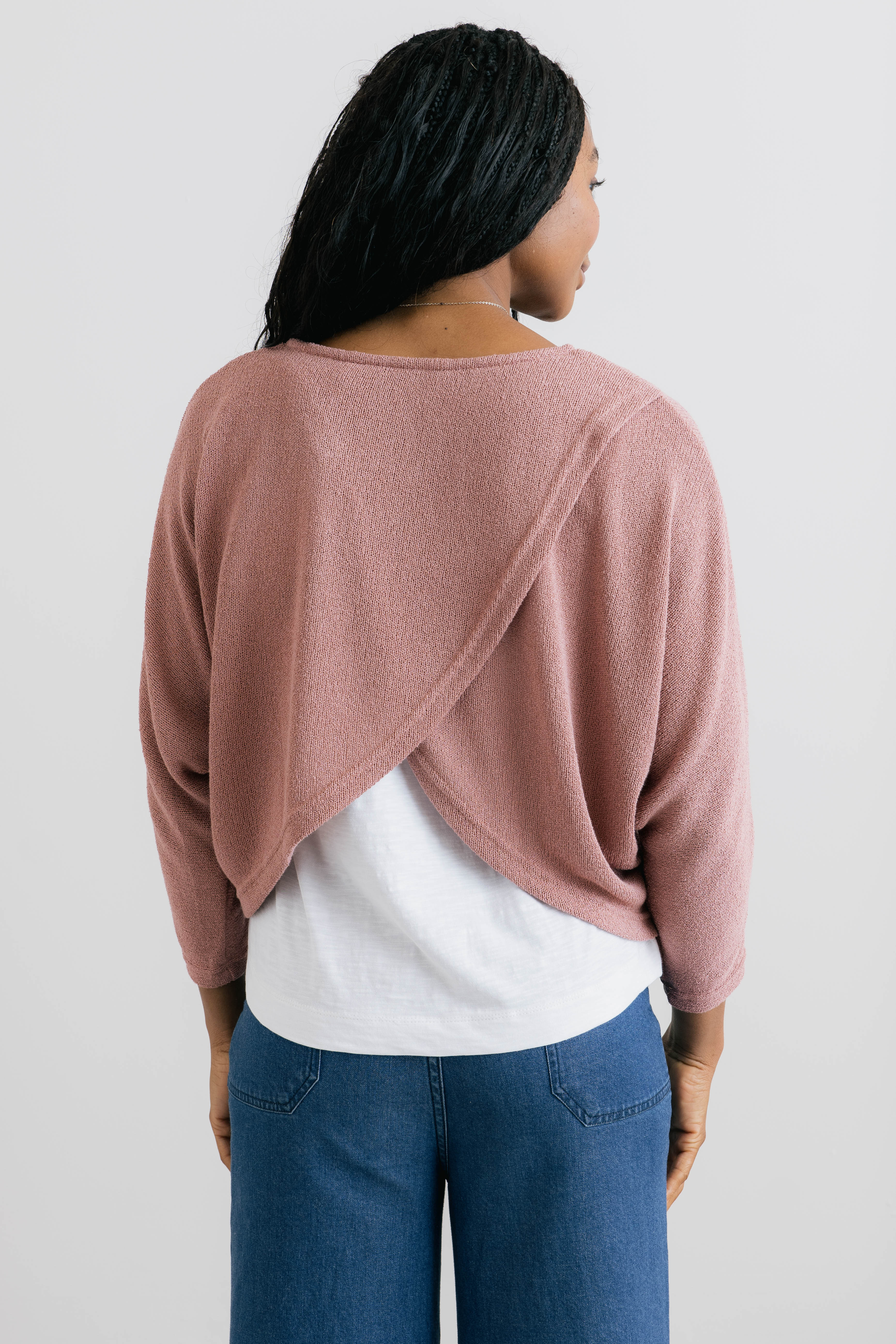 Penny Jumper Plain Knit Antique Pink