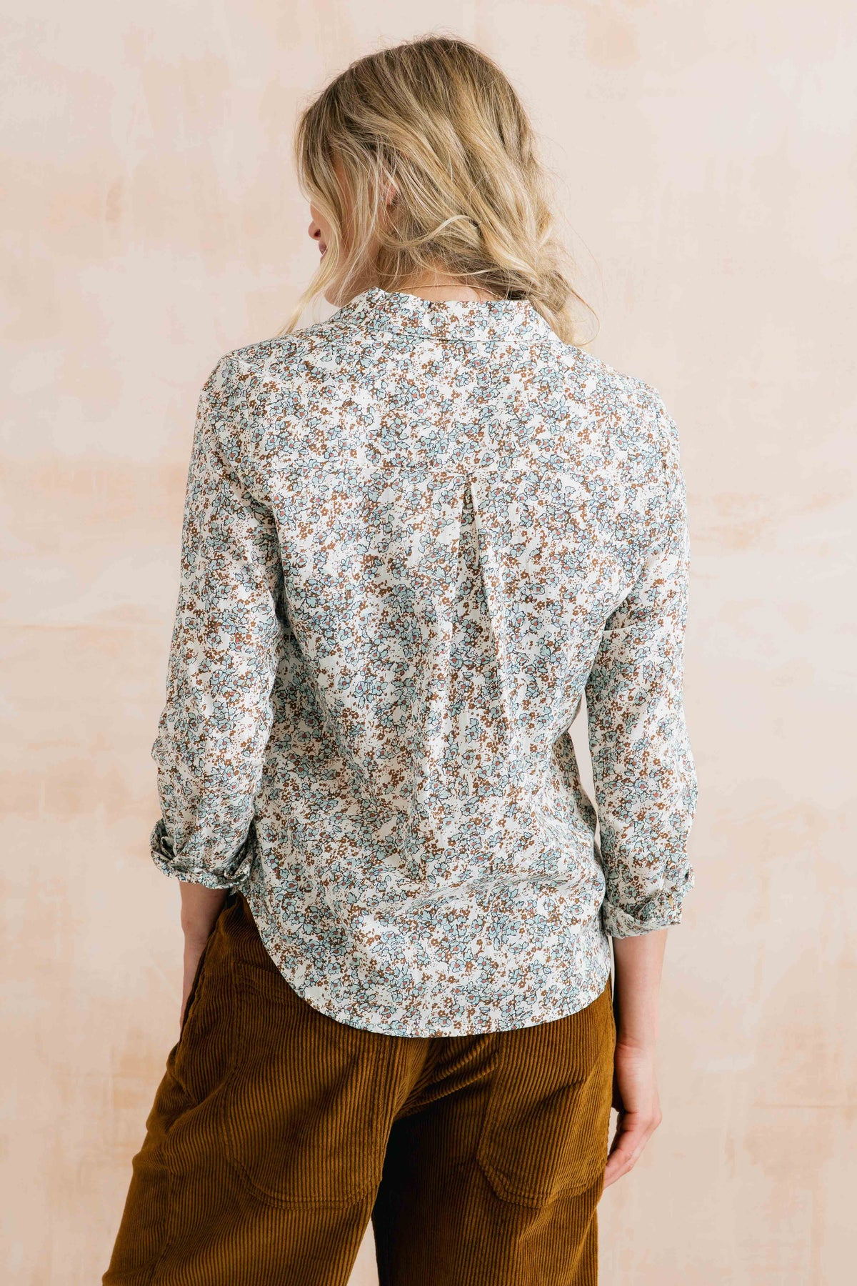 Patsy Organic Ditsy Shirt Powder Blue