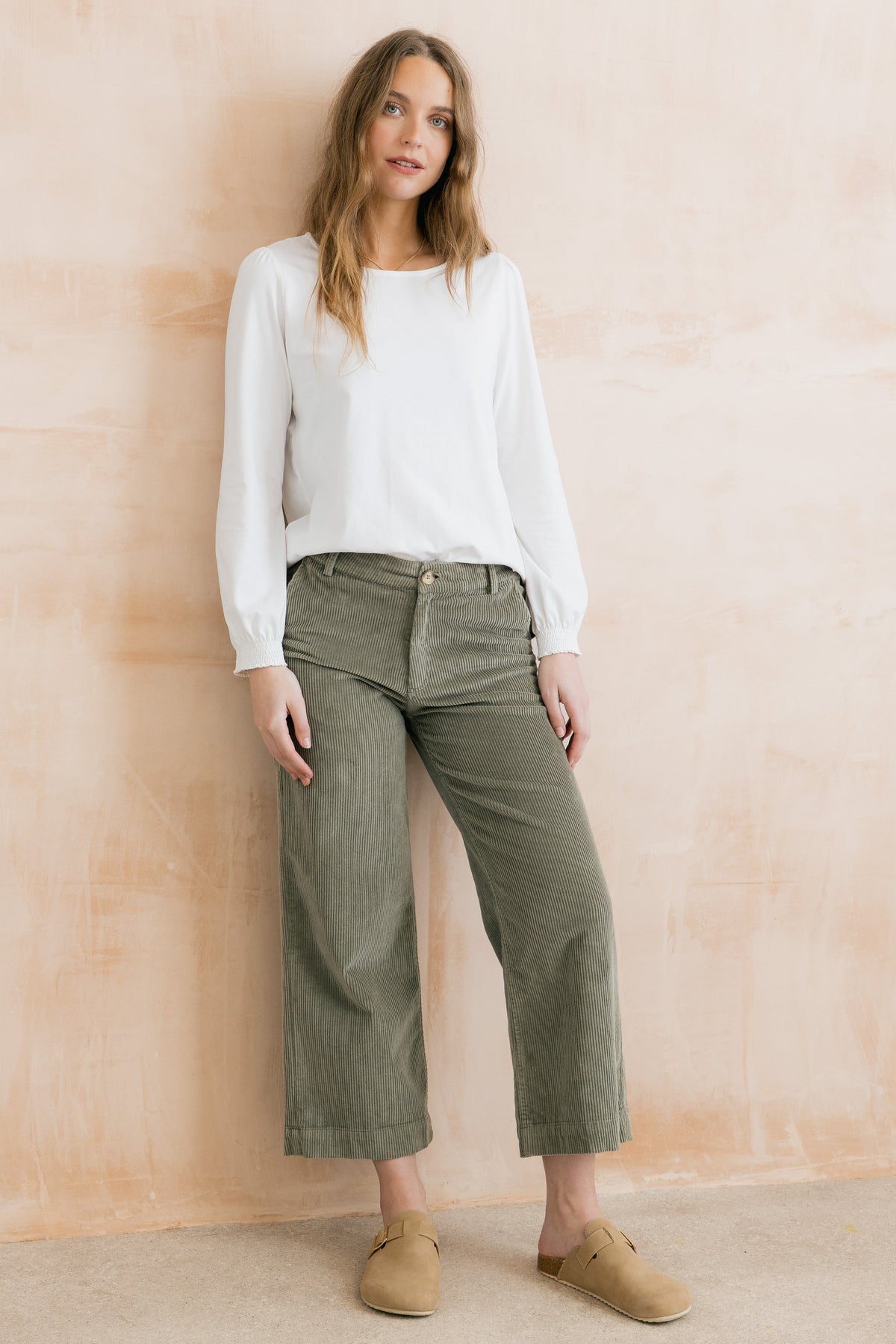 Caroline Organic Cotton Jersey Top White