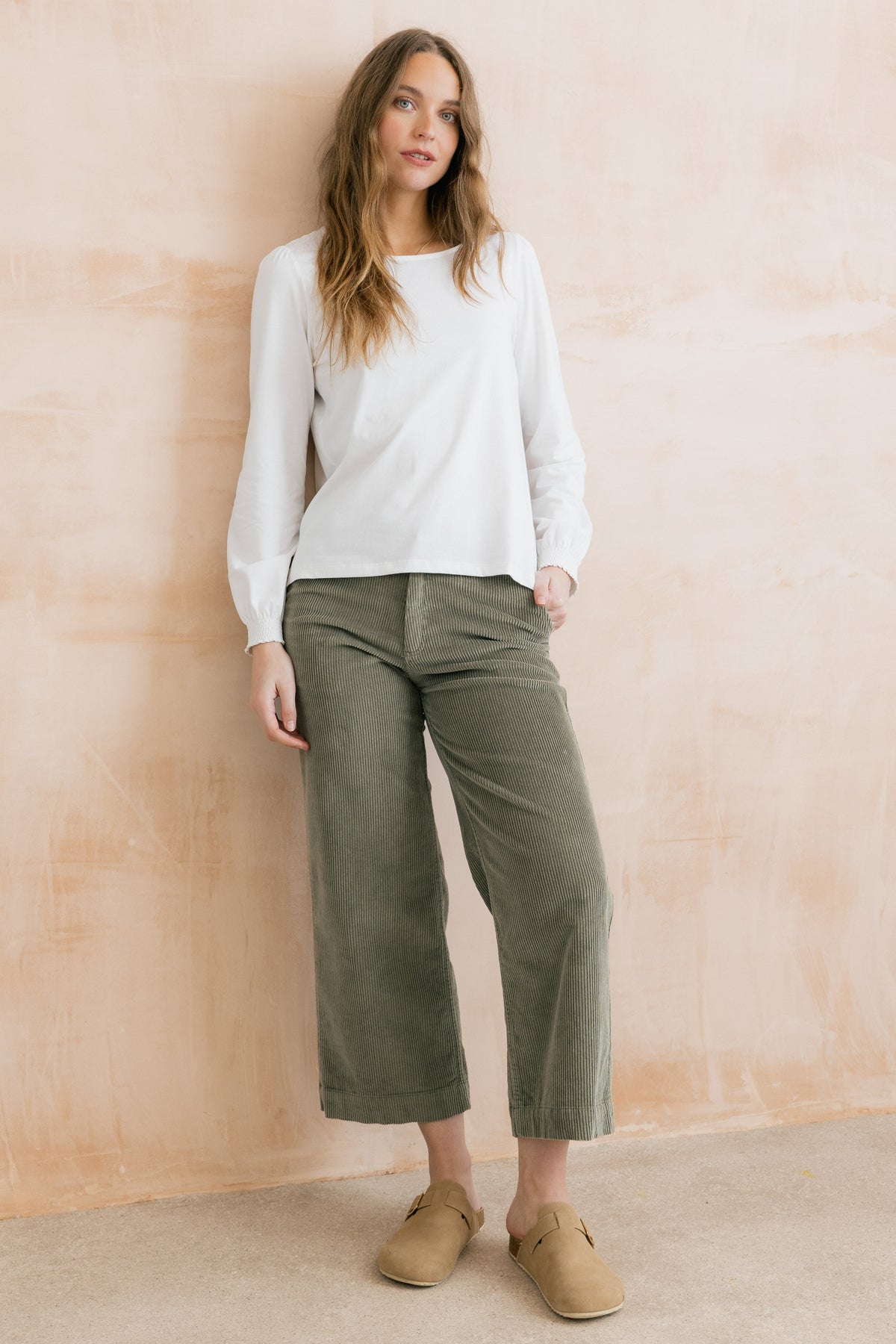 Caroline Organic Cotton Jersey Top White