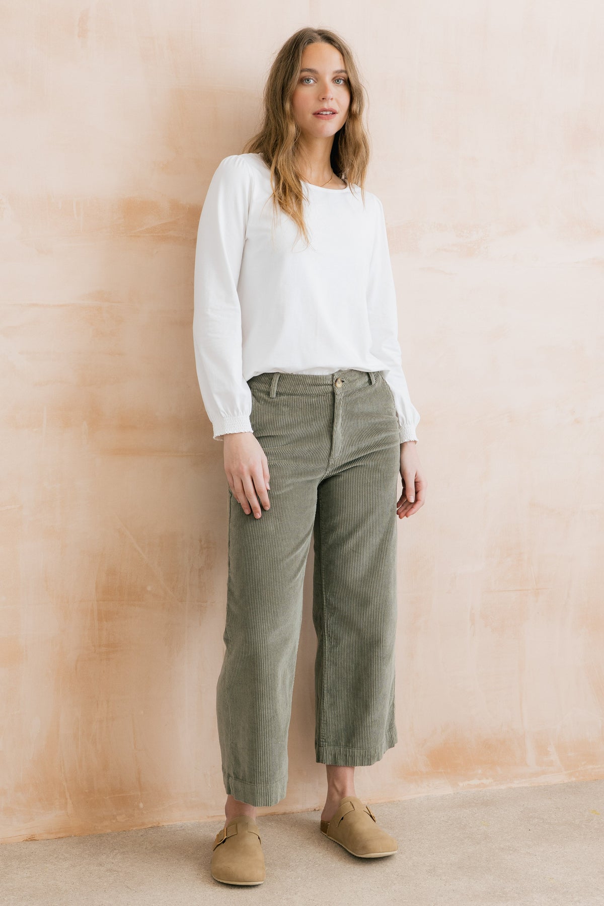 Caroline Organic Cotton Jersey Top White