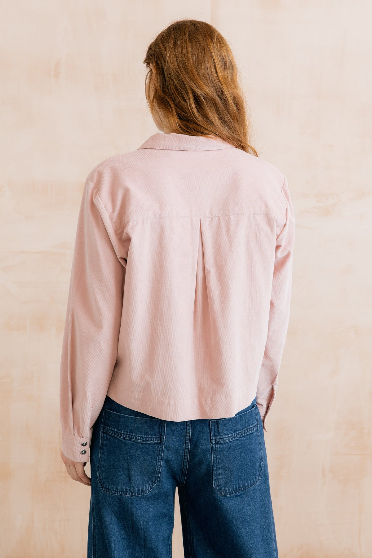 Bracken Organic Cotton Pincord Shirt Blush