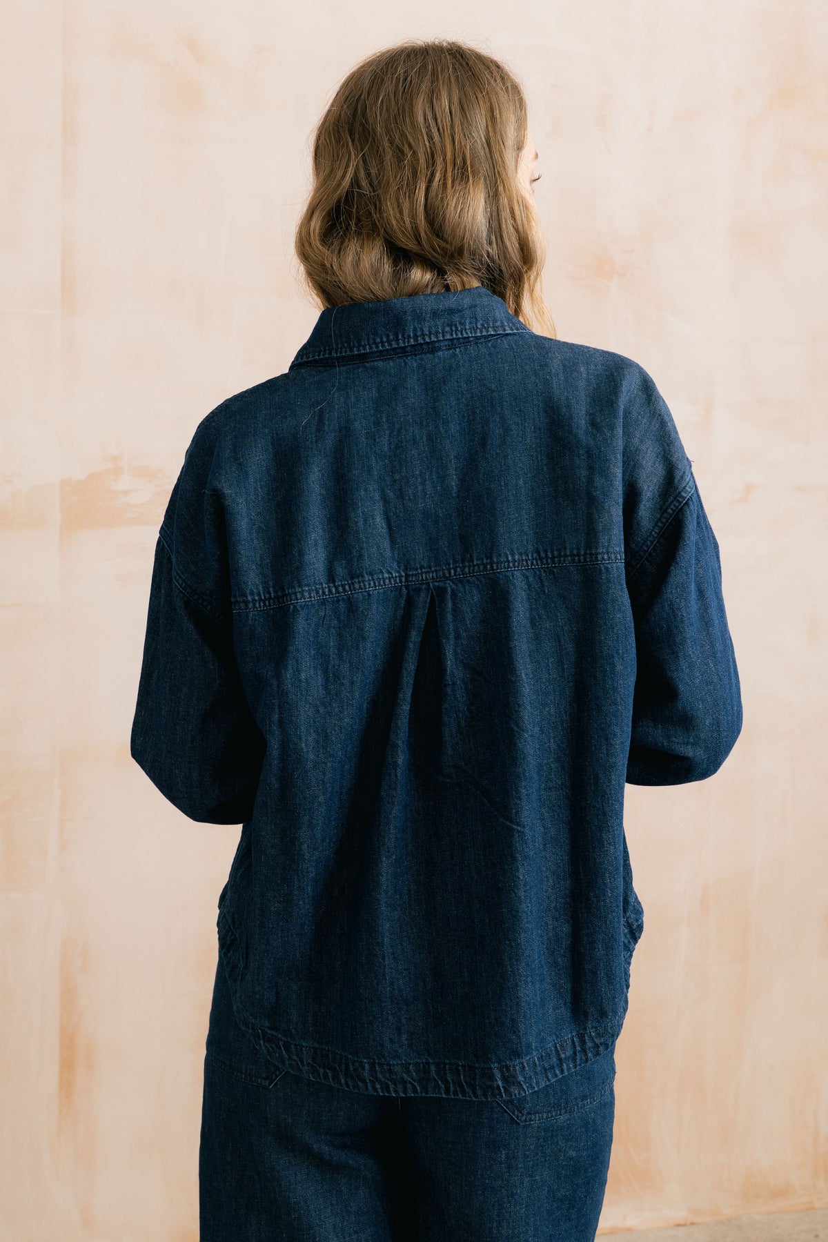 Olivia Denim Shirt Jacket Dark Wash