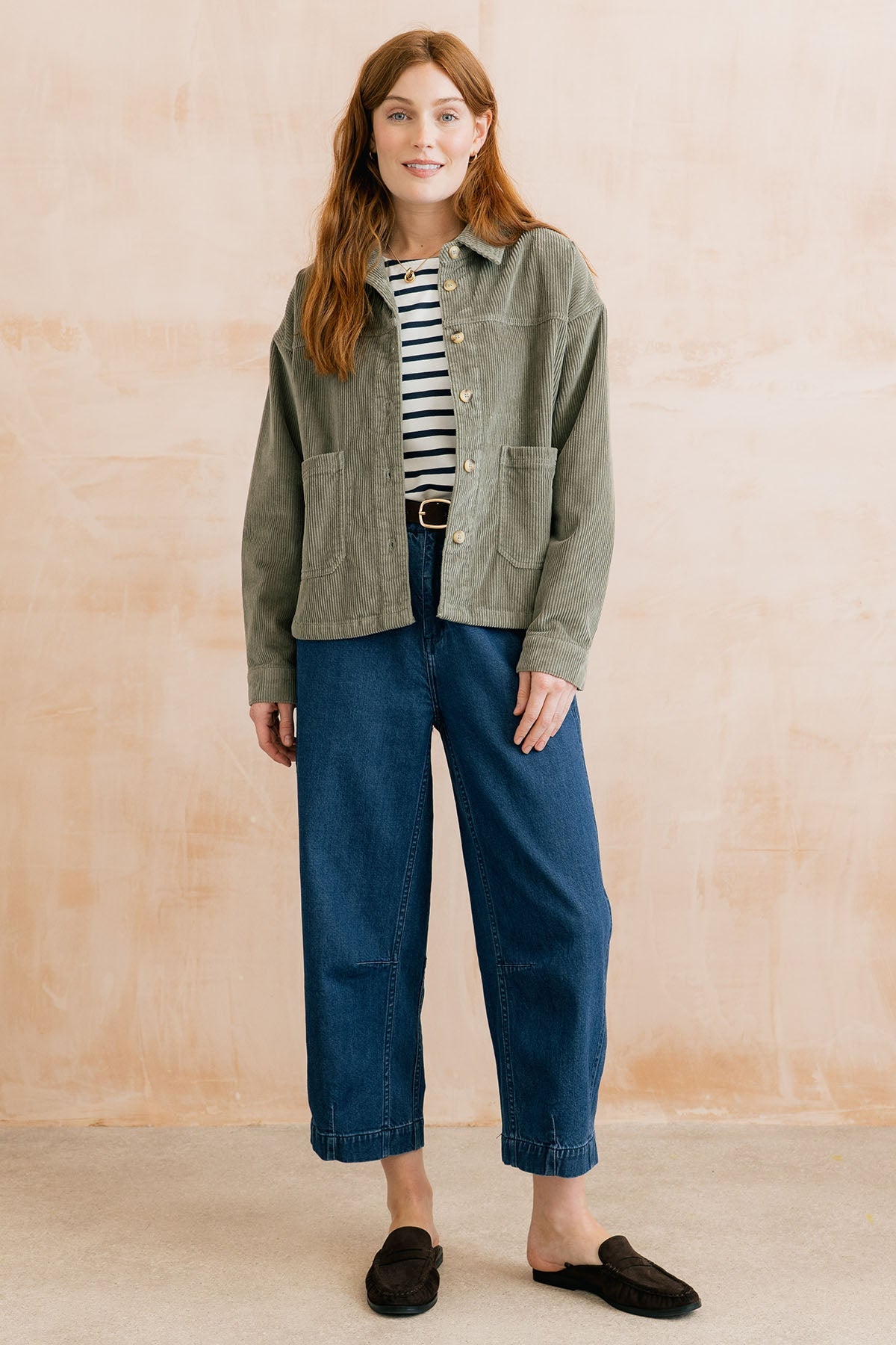 Georgia Barrel Leg Denim Jeans Blue