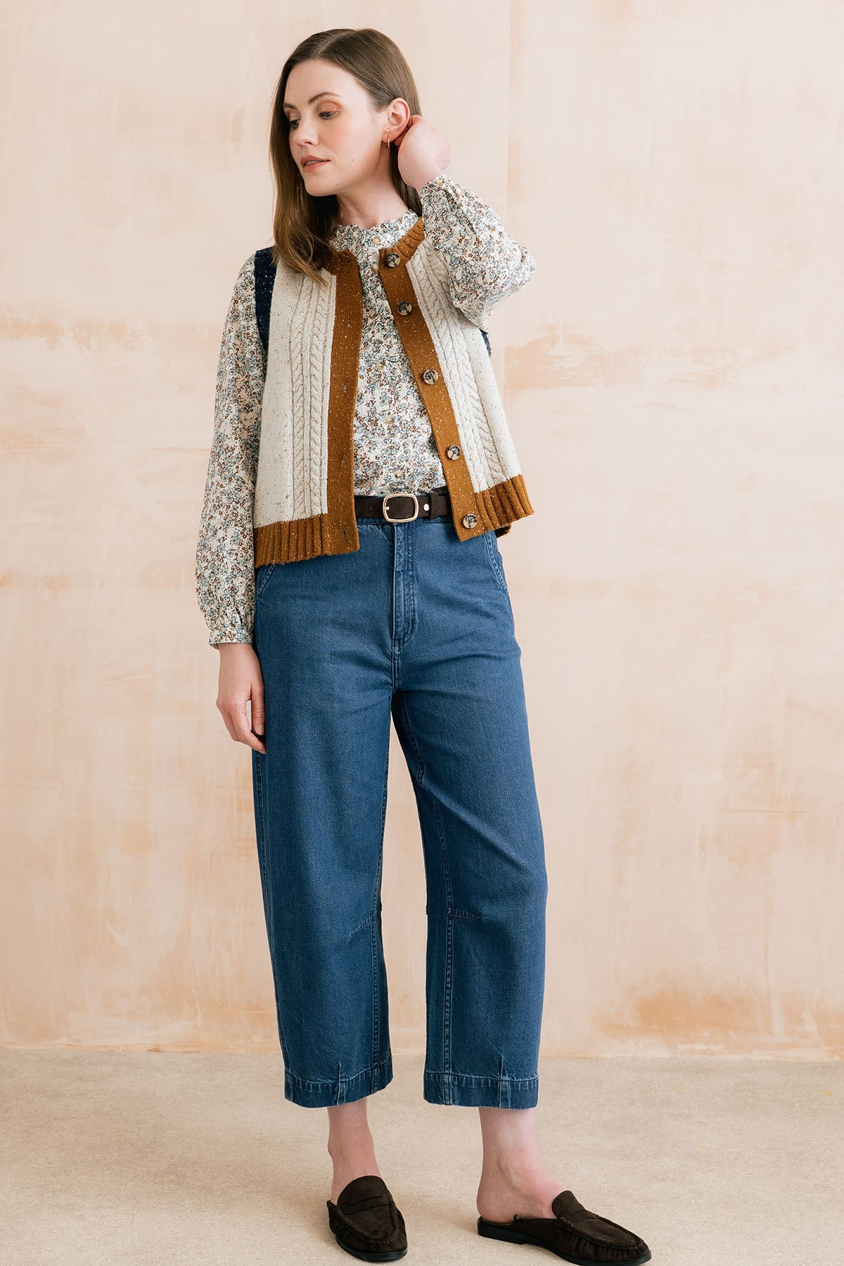 Georgia Barrel Leg Denim Jeans Blue