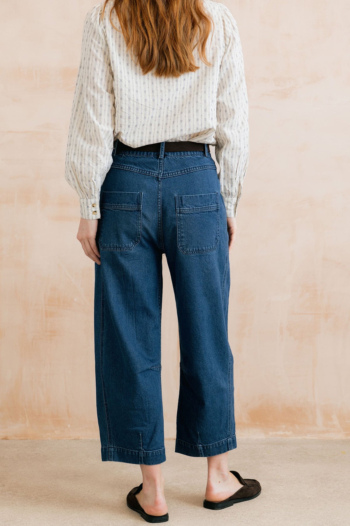 Georgia Barrel Leg Denim Jeans Blue