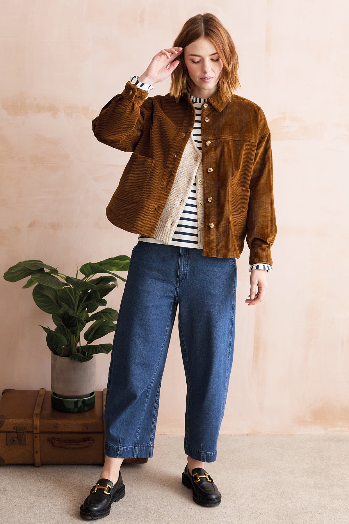 Georgia Barrel Leg Denim Jeans Blue