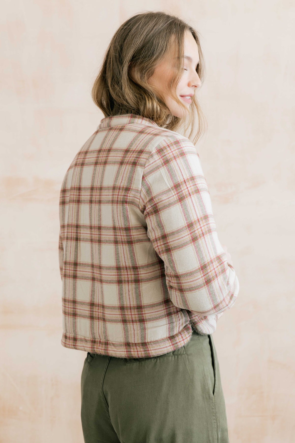 Scarlett Reversible Textured Bouclé Jacket Mushroom