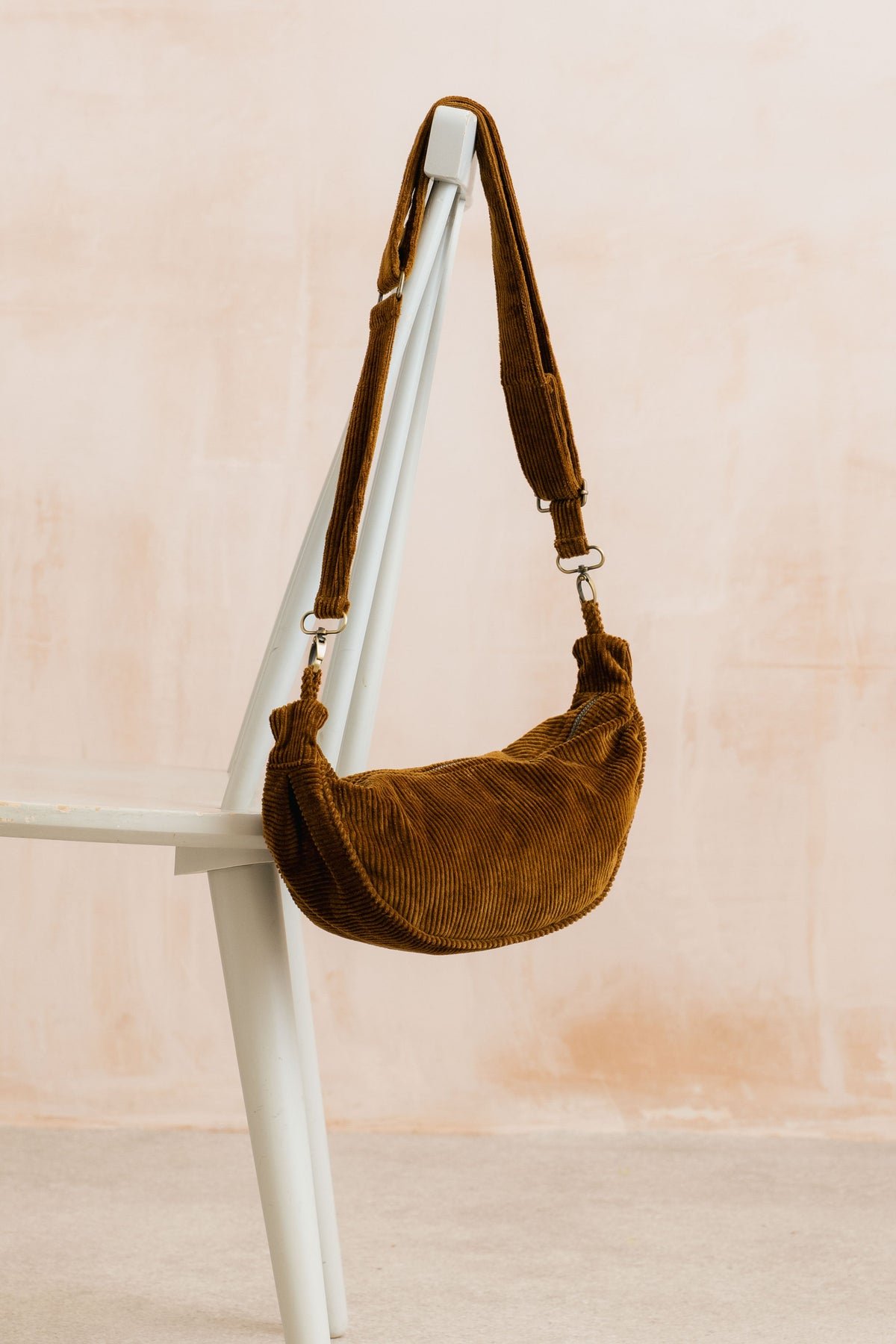 Jumbo Cord Crossbody Bag Burnt Caramel