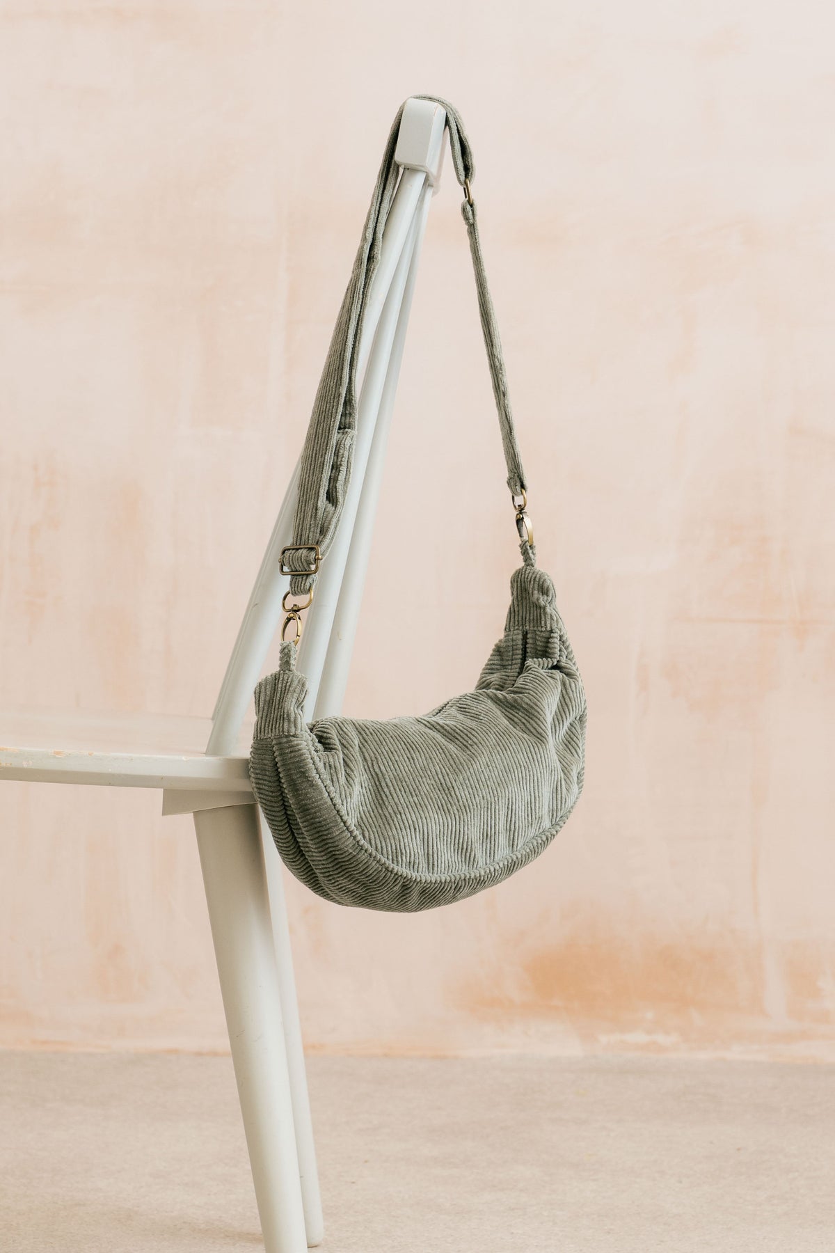Jumbo Cord Crossbody Bag Sage