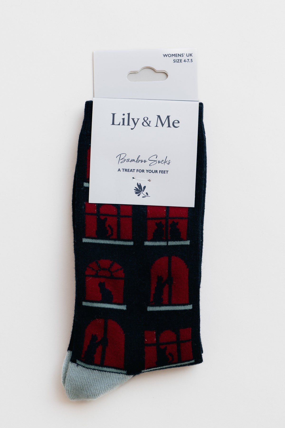 Window Cats Socks And Cat Keyring Giftbox