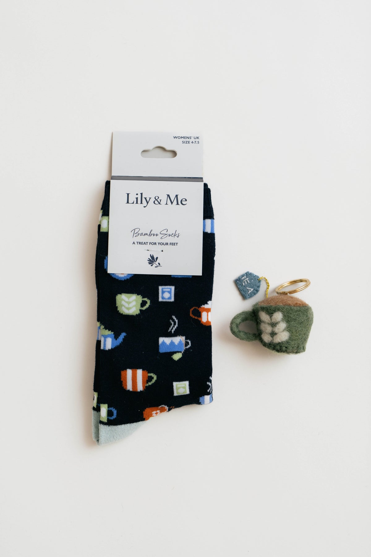 The Perfect Cuppa Socks And Lovely Cuppa Keyring Giftbox