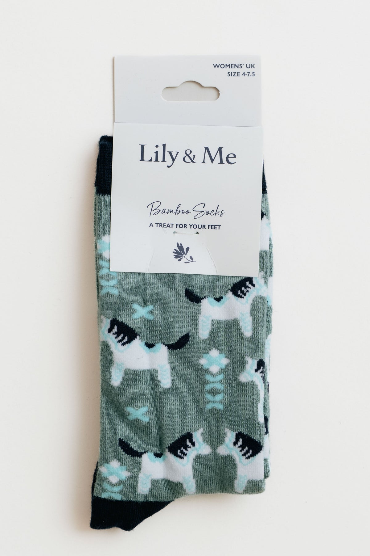 Folk Horse Socks And Horse Friends Keyring Giftbox