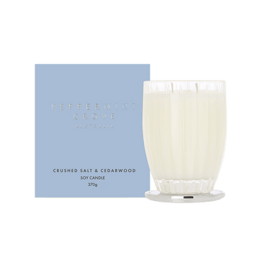 Crushed Salt & Cedarwood Soy Candle - RUTHERFORD & Co