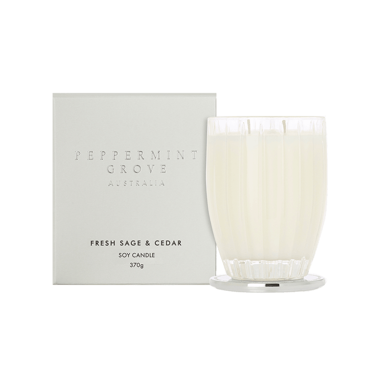 Fresh Sage & Cedar Soy Candle - RUTHERFORD & Co