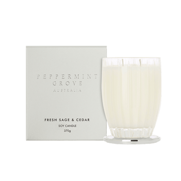 Fresh Sage & Cedar Soy Candle - RUTHERFORD & Co