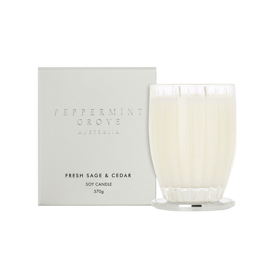 Fresh Sage & Cedar Soy Candle - RUTHERFORD & Co