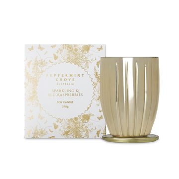 Sparkling & Red Raspberries Soy Candle 370g