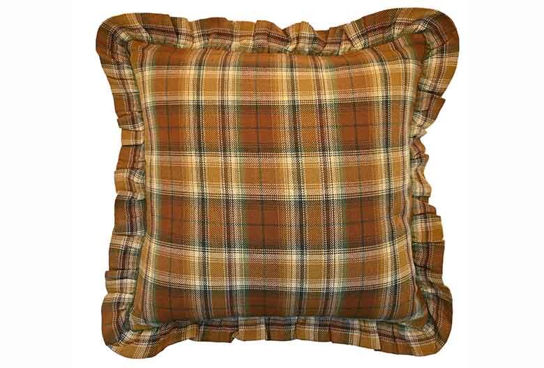 Moorland plaid cushion