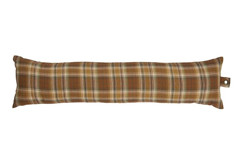 Moorland plaid draught excluder