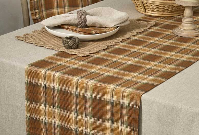 Moorland plaid runner
