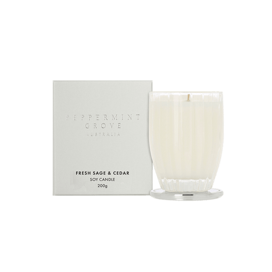 Fresh Sage & Cedar Soy Candle - RUTHERFORD & Co