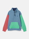 Alistair Blue Boys' Quarter Zip Sweatshirt