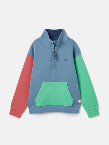 Alistair Blue Boys' Quarter Zip Sweatshirt