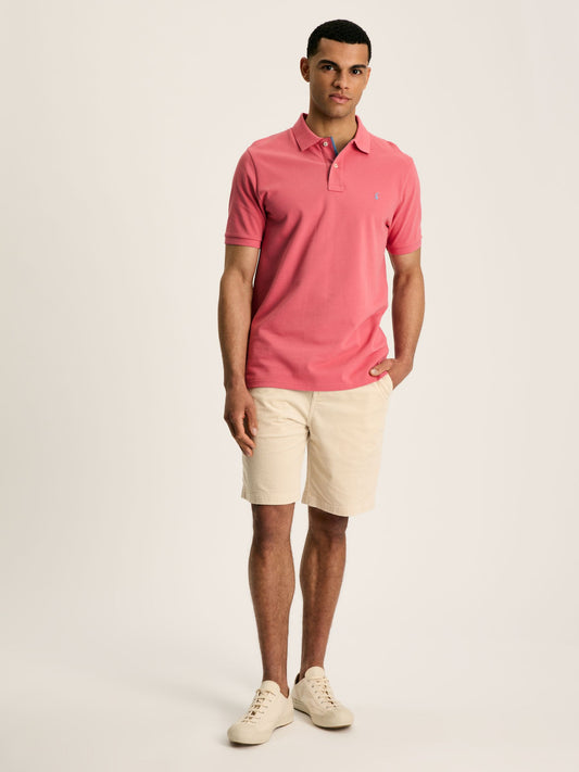 Woody Soft Pink Regular Fit Cotton Polo Shirt