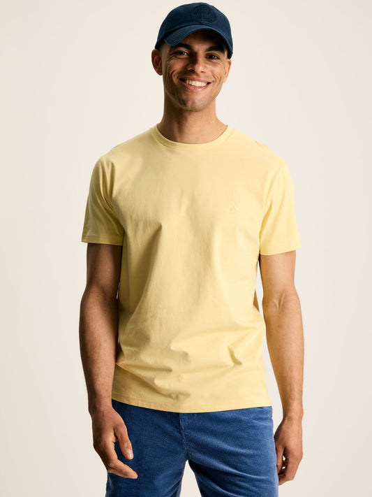 Denton Yellow Plain Jersey Crew Neck T-Shirt