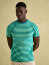 Boathouse Green Stripe Jersey Crew Neck T-Shirt