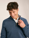 Richmond Navy Lambswool Quarter Zip Knitted Jumper