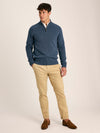 Richmond Navy Lambswool Quarter Zip Knitted Jumper