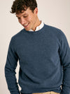 Rowley Navy Lambswool Crew Neck Jumper