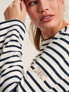 New Harbour Cream/Navy Stripe Relaxed Fit Boat Neck Breton Top