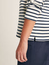 New Harbour Cream/Navy Stripe Relaxed Fit Boat Neck Breton Top