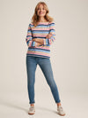 New Harbour Multi Stripe Relaxed Fit Boat Neck Breton Top