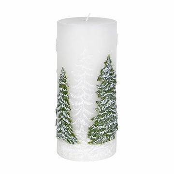Pine Tree Pillar Candle