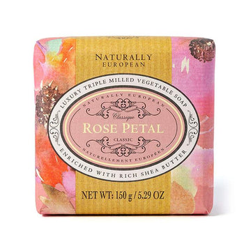 Naturally European Rose Petal Soap Bar 150g