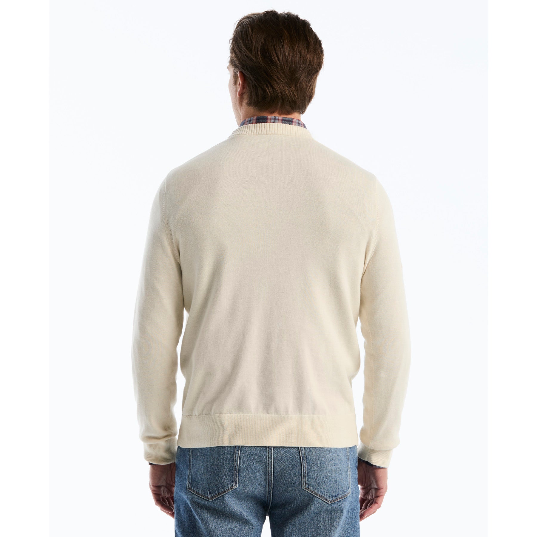 Cotton Crew Neck Sweater In Birch