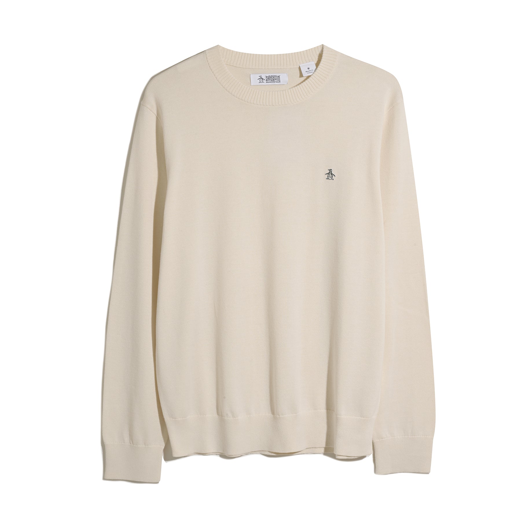 Cotton Crew Neck Sweater In Birch